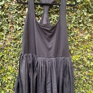 Black Sleeveless Pleated Dress by Fabletics